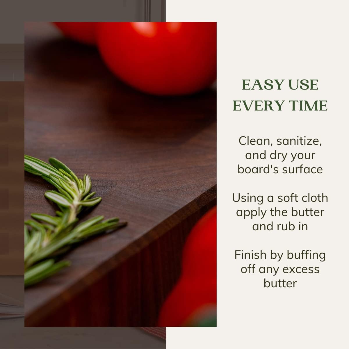 The Boardsmith Cutting Board Butter - Premium Cutting Board Wax made with Beeswax and Food Grade Mineral Oil - Butcher Block Conditioner that Restores and Protects