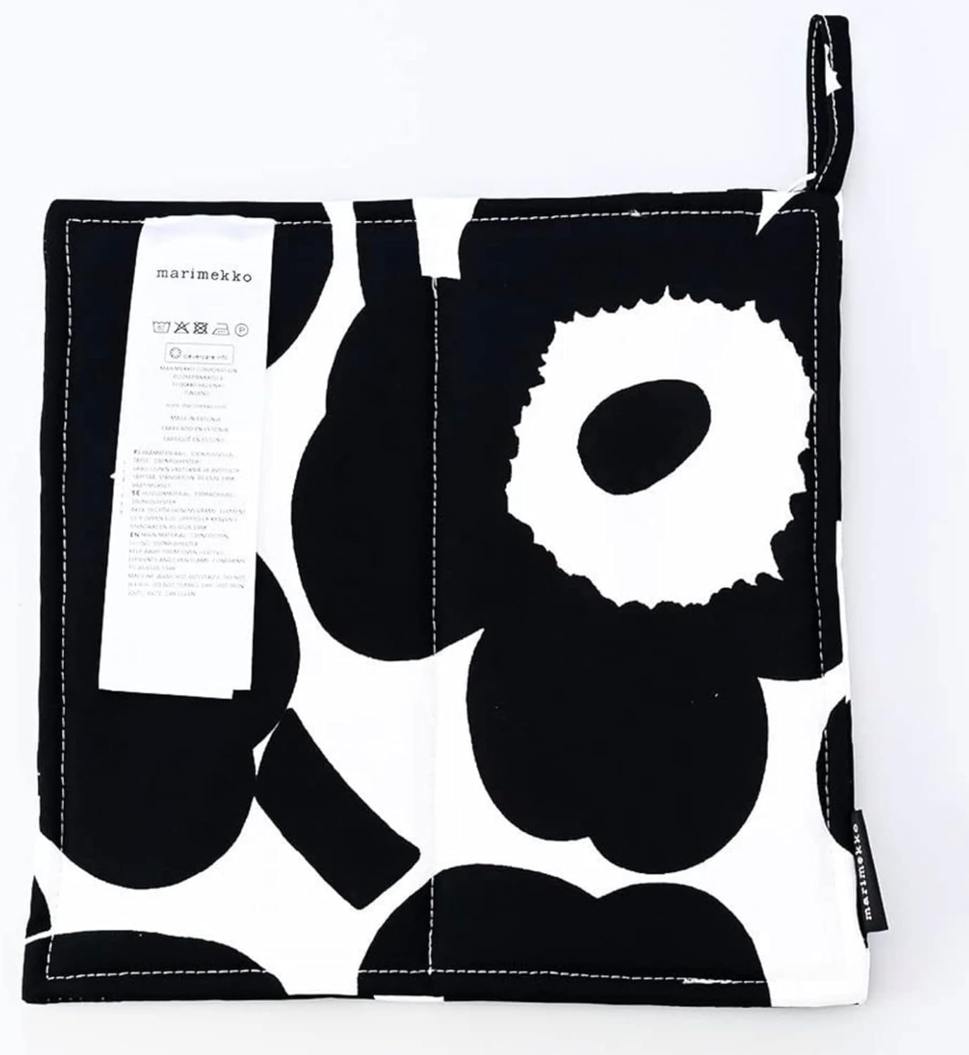 Marimekko 071693 190 Pieni UNIKKO Pot Holder, Black and White