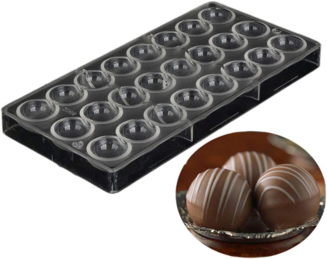 Grainrain polycarbonate chocolate mold polycarbonate chocolate bar mould Semi sphere DIY candy chocolate mold tray (19304)