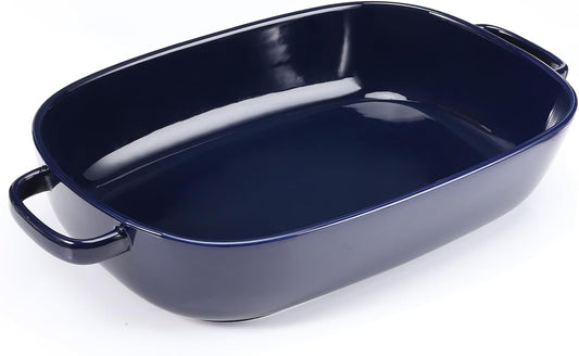 4.5 Quart Ceramic Baking Dish,Serving Bakeware for Casserole,Lasagna,Gratin,Broiling,Roasting,and Baking.Large Deep 14x10x3.11 inches Pan,Safe for Oven Microwave Refrigerator Disinfection Cabinet and