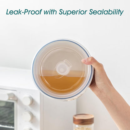 vancasso 36 Oz Ceramic Serving Bowls with Lids Set of 4, Porcelain Lunch Bowls with Lids for Food Storage, Prep Bowl for Kitchen, Microwave & Dishwasher Safe,Series SELENE