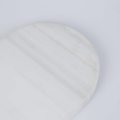 OOBOOB Oval Natural Marble Bathroom Tray for Decor Countertop, Marble Vanity Tray for Candles Perfume, Jewelry, Cosmetics, Elegant Vanity Organizer for Jewelry, Perfume (Star White, 9.84*4.72*0.7)