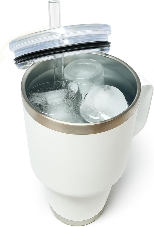 Silicone Ice Cube Tray for Tumblers, Stanley accessories, large slow melt solid cylinder Ice cubes for Eggnog, cocktails, travel and sport water bottles, Whiskey, popsicles molds, baby food storage