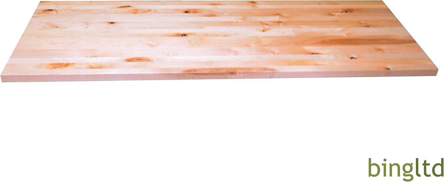BingLTD - 72" L x 25" Rectangular Birch Butcher Block Standard Countertop with Edge Grain (CT7225-BR-CC)
