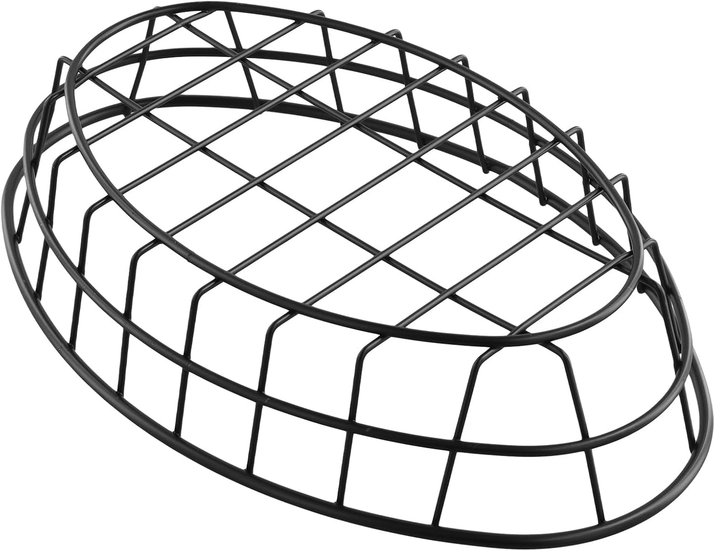 10 PCS Black Wire Bread Basket Oval Metal Dinner Roll Baskets for Fast Food Restaurant, Kitchen, 9.5 x 7.5 x 2.2 Inch