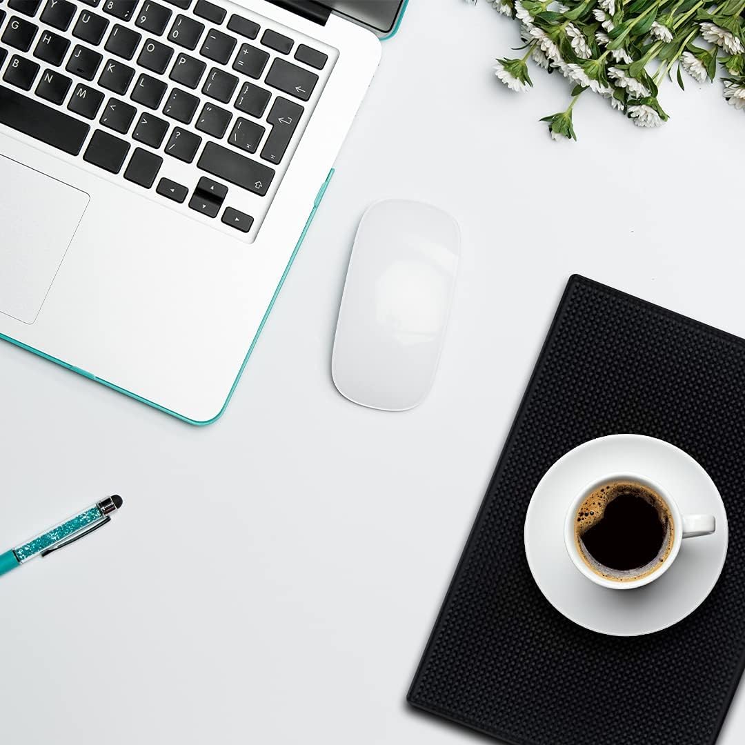 Black Bar Mat (12x6 Inches) (Pack of 1) | Drying, Durable, and Stylish Spill Mats for Bars, Restaurants, Coffee Shops, Bar Mats for Countertop and Table Top, Non-Spill & Non-Toxic Mats