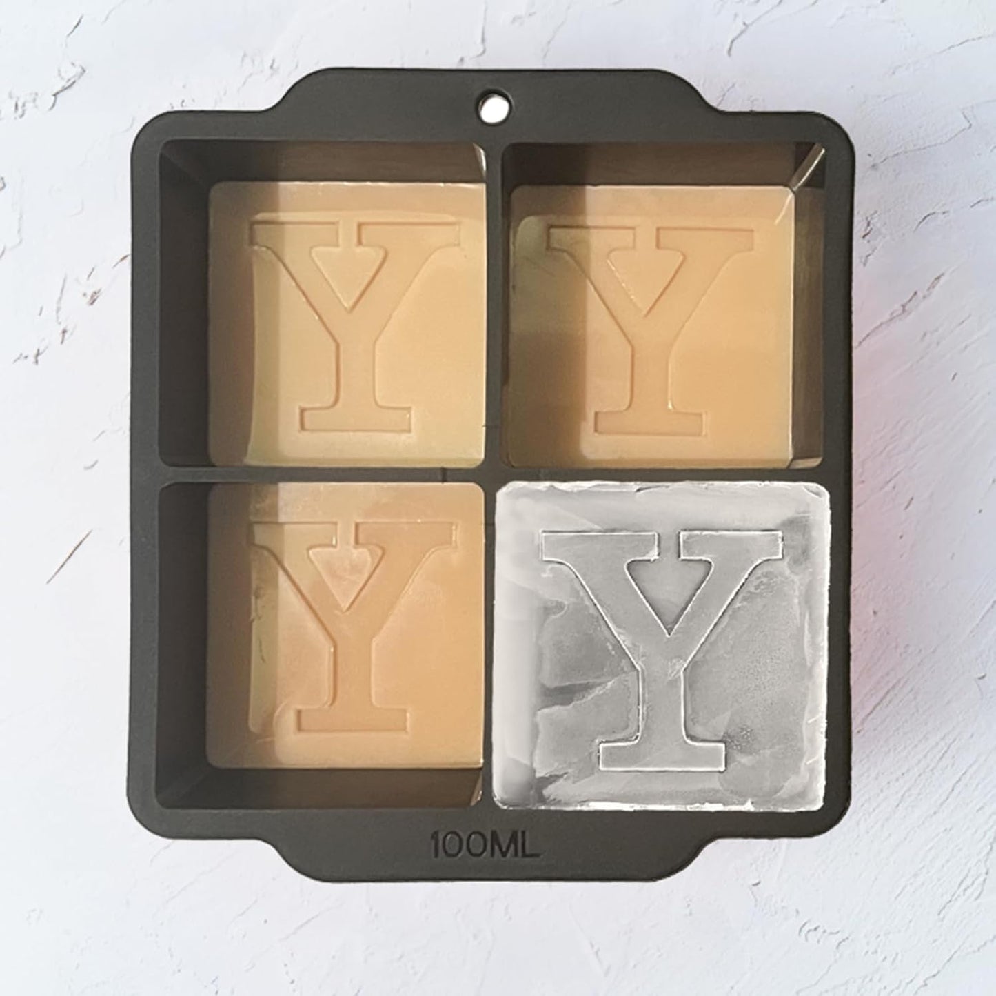 Letter Y Monogram Ice Cube Mold Custom Ice Cube Mold 2 Inch Big Initials Silicone Ice Cube Tray Gifts for DAD Gifts for Him