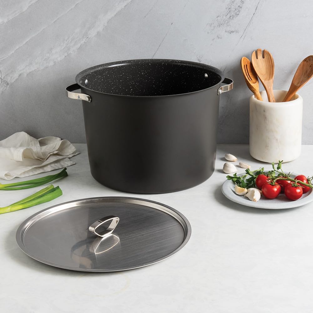 Nordic Ware Verde Ceramic Nonstick 20 Quart Stockpot with Lid