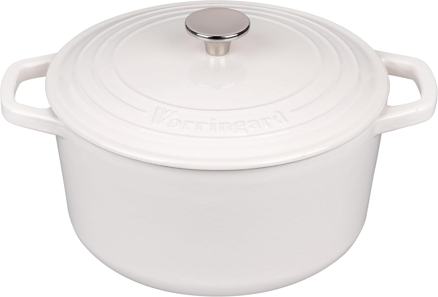 Enameled Cast Iron Dutch Oven Pot with Lid, for Bread Baking, Round Bread Oven- include Sourdough Bread Baking Supplies Set, 6QT, White