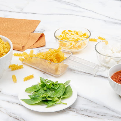 Restaurantware Met Lux 12 Ounce Ice Scoop 1 Flat Bottom Food Scoop - Beveled Front Edge Hanging Slot Clear PC Plastic Flour Scoop Lightweight For Ice Or Dry Ingredients