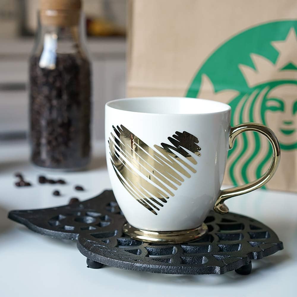 Sungmor Decorative Cast Iron Owl Trivet – Heat-Resistant Vintage-Style Hot Plate for Kitchen Counter or Table – Heavy Duty Metal Trivet with Rubber Feet – Black Rustic Finish