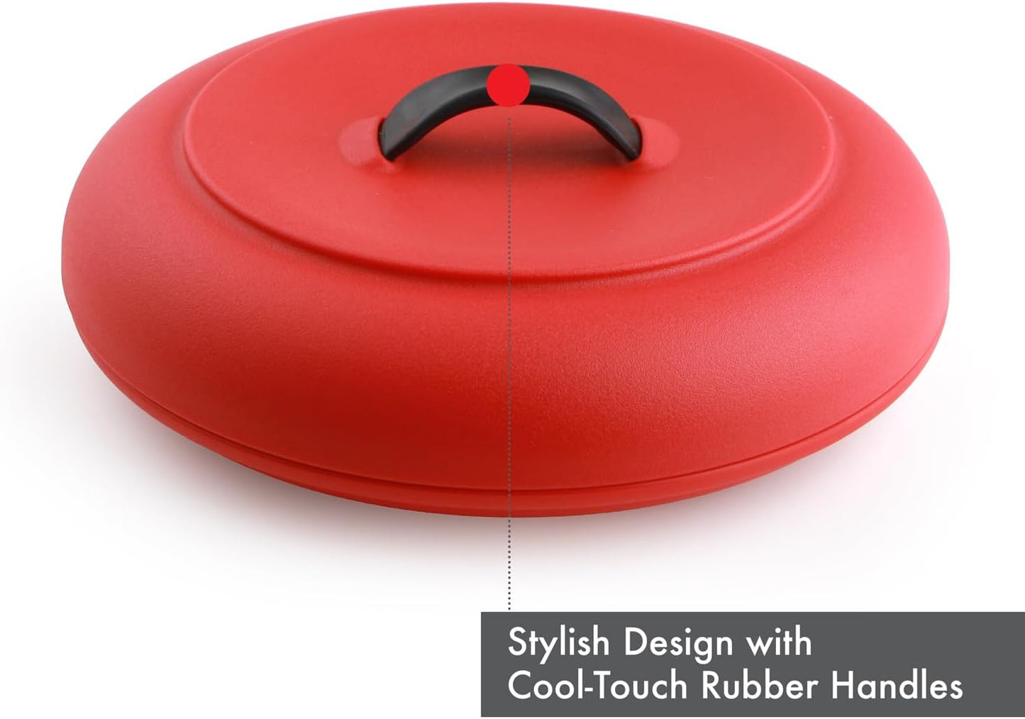 Dexas Tortilla Warmer 8.5x8.5x2.5 Inches, Microwavable Tortilla Warmer, Red Color, Perfect for Warming Tortillas, Bread, Pancakes, Cornbread, Food Warmers, Durable Microwave Tortilla Warmer