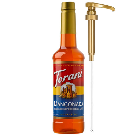 Torani Mangonada Syrup, Flavoring for Iced Tea, Lemonade, Sodas, and Cocktails, Pump Included, 25.4 Fl Oz