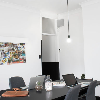 Kaboon Universal Table Top 27.5" D x 55" W, Solid One-Piece Wood Desktop, Universal Wood Countertop, Reversible Melamine Top, Double Desks, Laundry Folding Table, L-Desk, Black