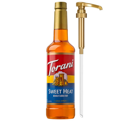 Torani Sweet Heat Syrup for Coffee, Lemonade, Sodas, and Cocktails, Pump Included, 25.4 Fl Oz