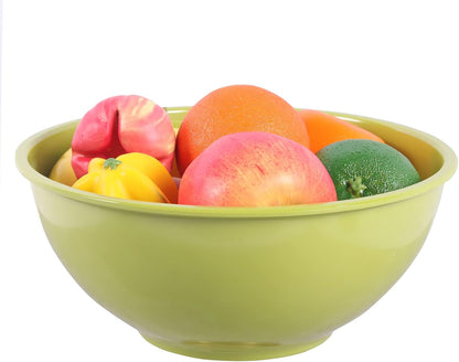 Melamine Mixing Bowls with Lids - 12 Piece Nesting Bowls Set 6 Bowls and 6 Lids, Mixing Bowl Set (Green Ombre)