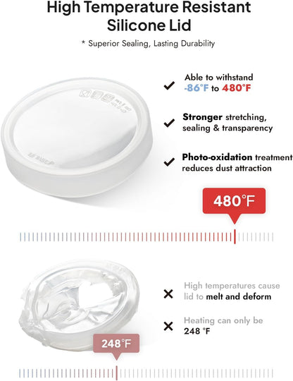 LE TAUCI Ramekins Oven Safe with Lids, 8 oz Ramikin Set for Creme brulee, Souffle, Dipping Sauces, Ceramic Food Storage Containers, Baking Dishes - 4.4 inch, Set of 4, Arctic White