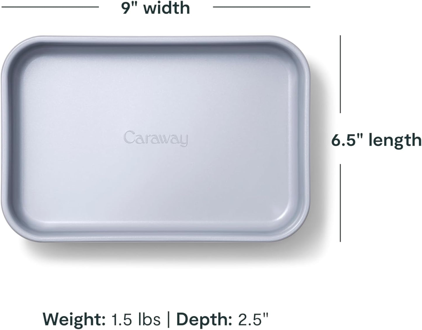Caraway Nonstick 9” x 6.5” Small Rectangle Baking Pan Duo – Non-Toxic, PTFE & PFOA Free – Aluminized Steel Core – Deep Ceramic Baking Pan for Casseroles, Lasagna & More - Perracotta
