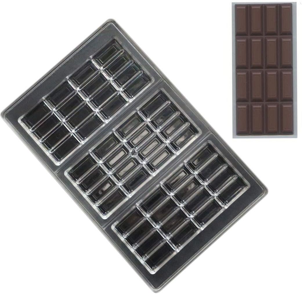 Grainrain polycarbonate chocolate bar moulds polycarbonate chocolate mold clear hard plastic candy mould bakeware candy making supplies (19355)