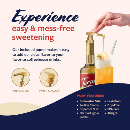 Torani Lychee Syrup for Drinks, Flavoring for Iced Tea, Sodas, and Cocktails, Glass Bottle with Pump Included, 25.4 Fl Oz