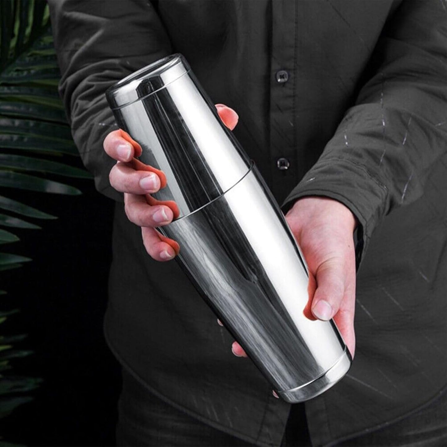 8 Pcs Cocktail Shaker Boston Shaker Set Professional Bartender Kit Bar Stainless Steel Drink Shaker Bartending Martini Tin with 18oz & 28oz Mixed Alcohol Tool for Beginner(Silver)