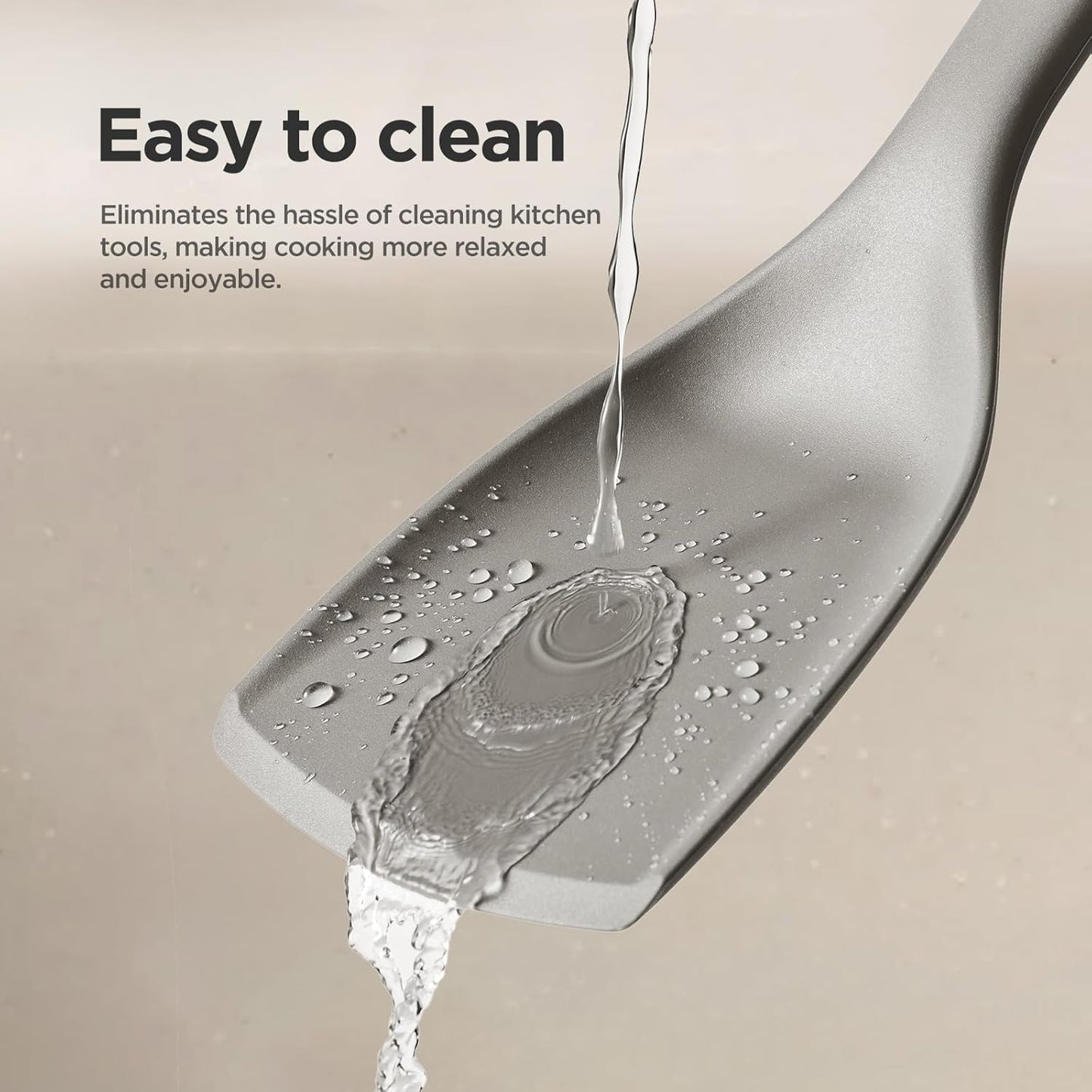 2 Pack Silicone Spatula, Heat Resistant 600°F Silicone Spatulas Set,Turner & Slotted Spatula for Non Stick Frying Pan, Food Grade Kitchen Utensils set for Flipping, Stir-Fry, Cooking & Baking