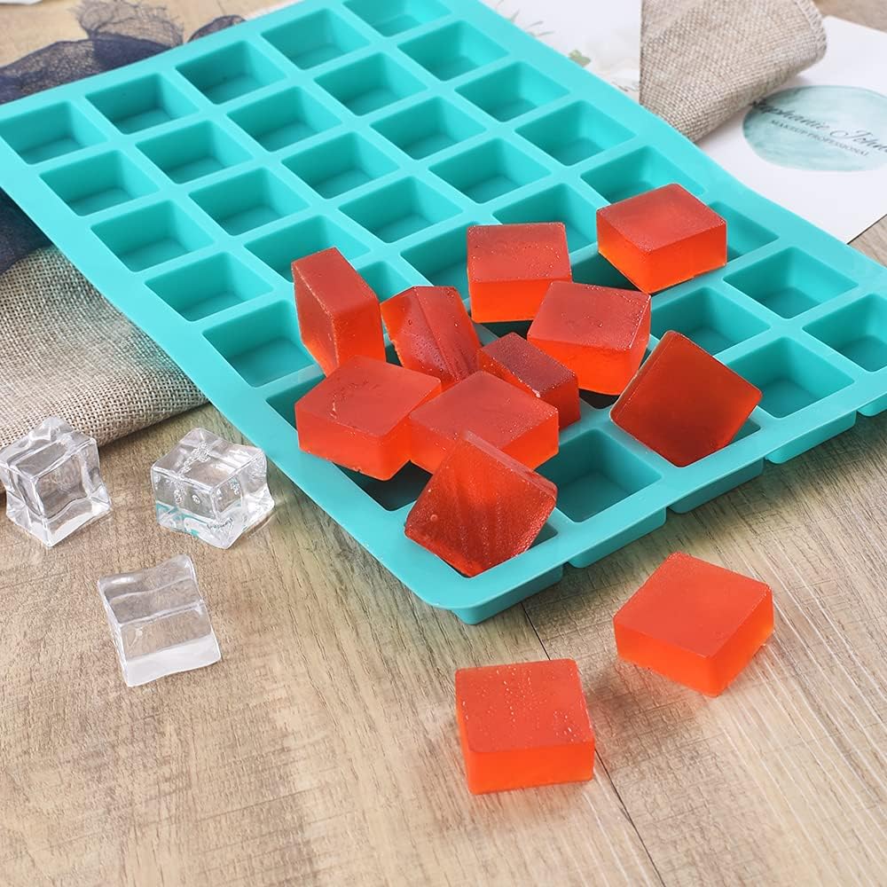 40 Cavities Square Silicone Mold, for Making Chocolate Candy, Ice Cube Tray, Truffles Pralines, 3 Packs