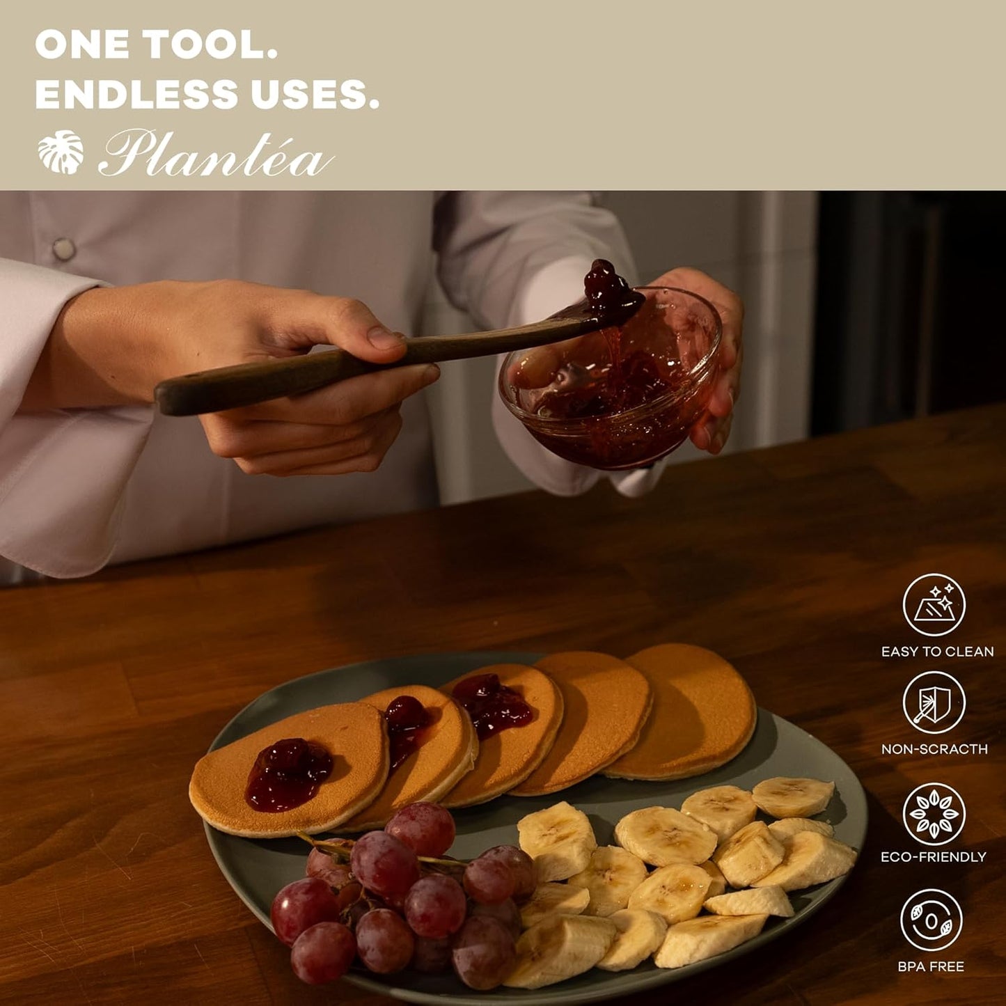 Skinny Wooden Spurtle Set of 2 for Sourdough Starter – Handcrafted Wooden Sourdough Stir Stick & Spatula – Multipurpose Spurtle for Bread Dough Mixing, Cooking & Baking Tools Set