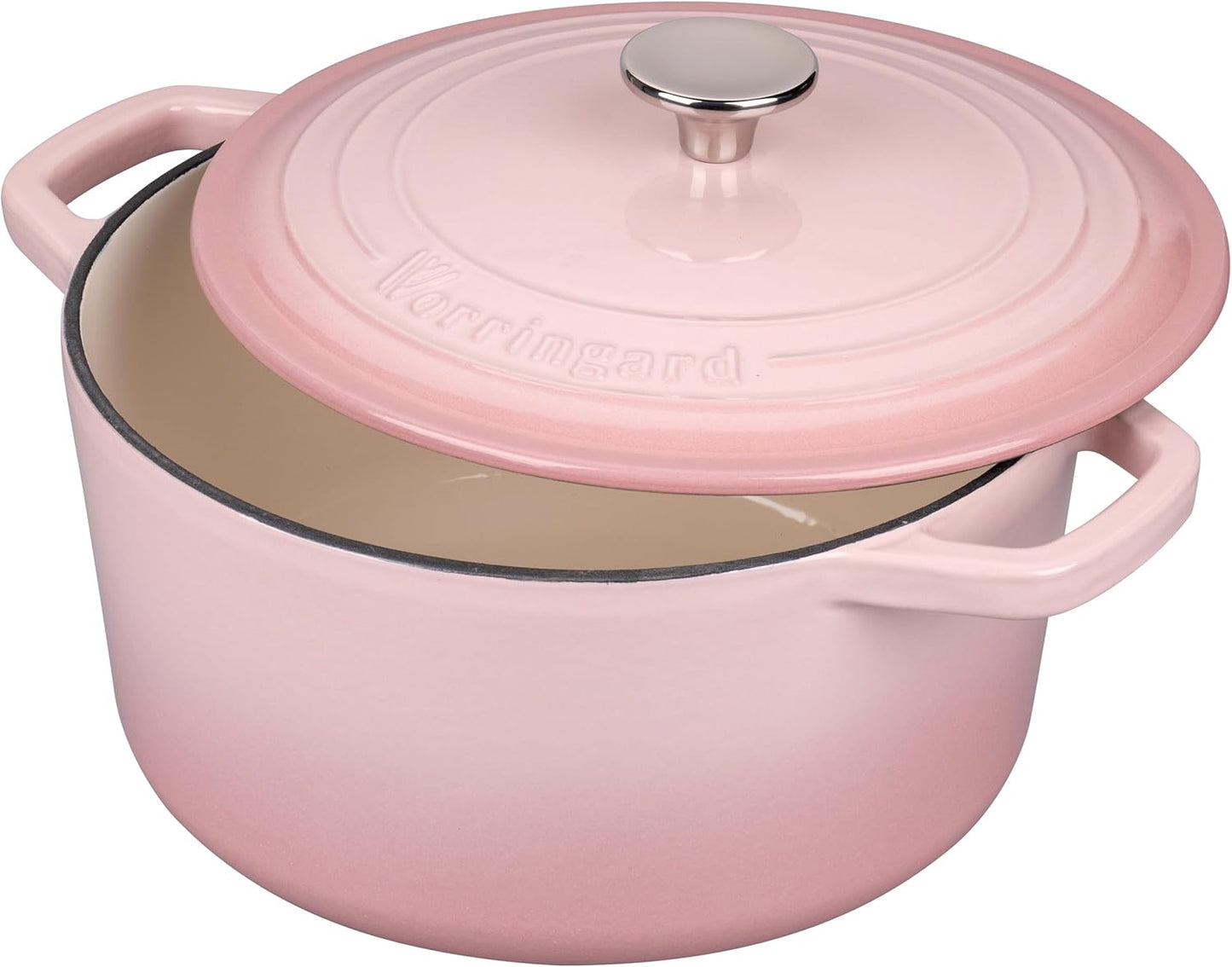 Enameled Cast Iron Dutch Oven Pot with Lid, for Bread Baking, Round Bread Oven- include Sourdough Bread Baking Supplies set, 4.5QT, Pink