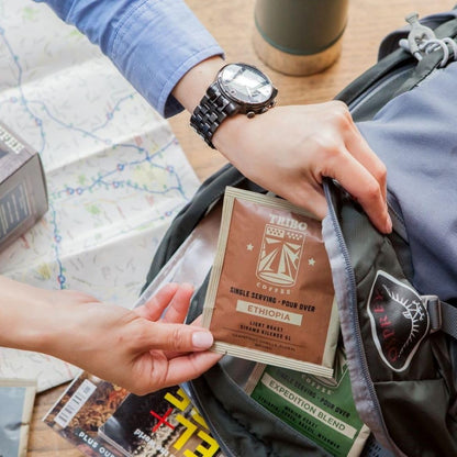 Tribo Coffee Single-Serve Portable Pour Over Drip Coffee - Variety - 5 Servings (Light, Medium & Med-Dark Roast)