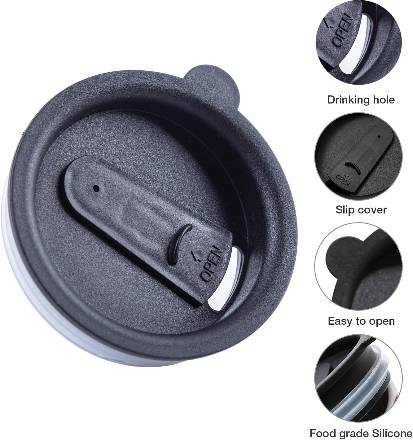 TZSSP Ceramic Coffee Mug,Coffee Travel Mug with Handle & Lid,Travel Cup for Porcelain,17 oz,Tall Tea Mug in Gift Box for Home & Office, Flower & Cat Art Pattern