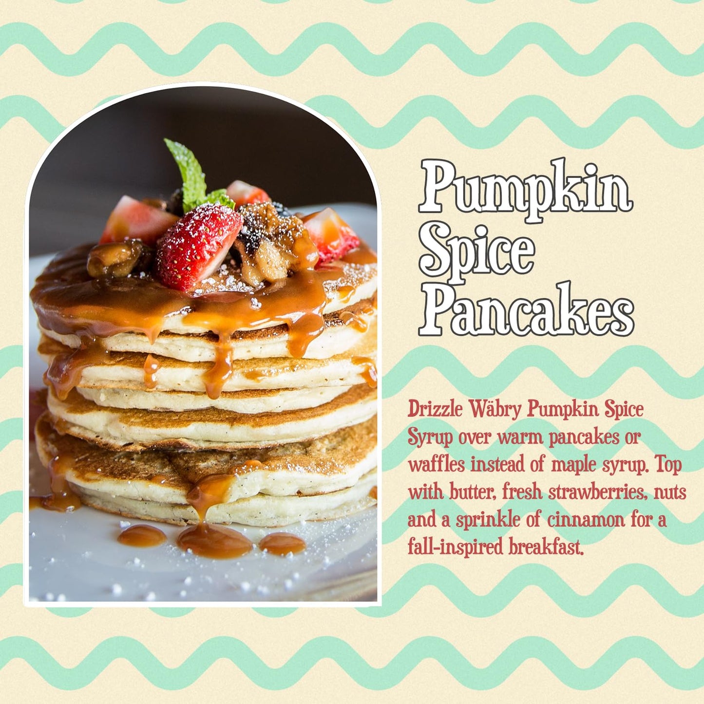 Wäbry Organic Pumpkin Spice Syrup – 16.4oz (468g), Natural Coffee Syrup, Perfect for Lattes, Matcha & Mocktails, Soda, Non-GMO, Dye-Free & Vegan Syrups – BPA-Free Plastic Bottle