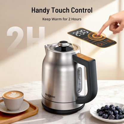 Electric Kettle Temperature Control, 1.7L 1500W Electric Tea Kettle with 13 Temperature Settings, Strix Thermostat, LED Display&Touch Control, Auto Shut-Off Protection, Boil Dry Protection