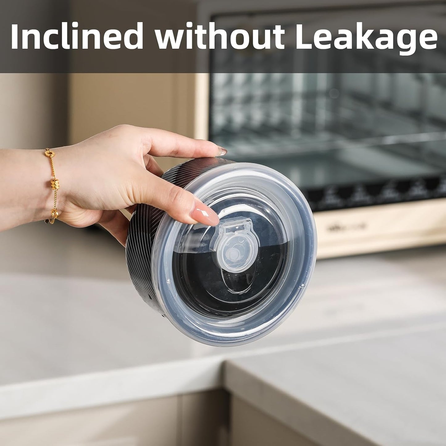 Ceramic Nesting Bowls with Lid: Microwave Safe Food Storage Containers for Work Lunch Picnic Camping Meal Prep Soup Salad Cereal Leftovers - 5 & 6 Inch, 20 & 32 oz, Set of 2, Navy