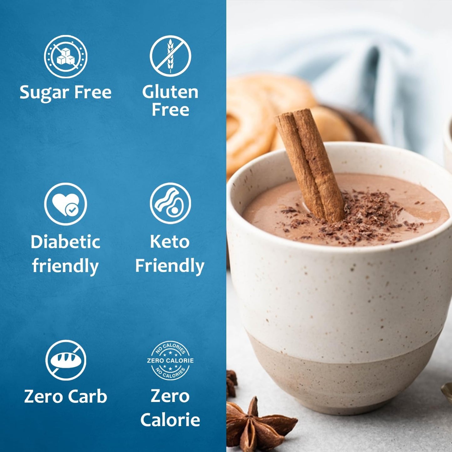 Syruvia Sugar Free Coffee Syrup, Cinnamon Dolce Flavored Syrup for Drinks, Lattes, and Desserts – 25.4 fl oz