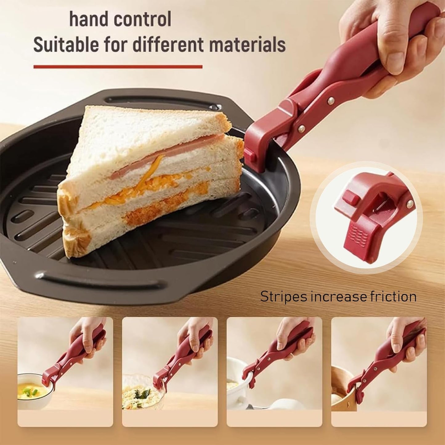 2 PCS Hot Plate Gripper Tongs, Anti Scald Plate Gripper, Multi-Function Anti-Scald Bowl Clip, Silicone non-slip hot plate clips, Kitchen Utensil For Bowls Pans Dishes