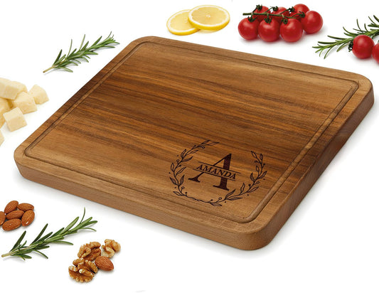 Personalized Cutting Board for Couple Custom Cutting Board Wood Engraved Charcuterie Board, Ideal Gift for Christmas, Wedding, Housewarming, Bridal Shower, Anniversary, Birthday, Mom, Couples, Family