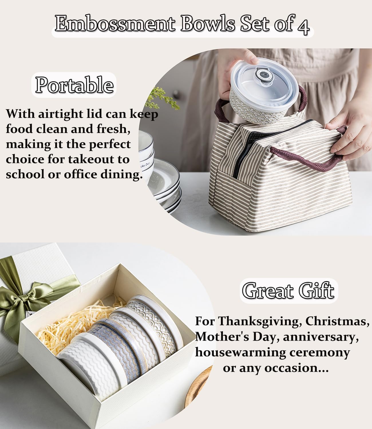 Creme Brulee Ramekins with Covers, Ceramic Souffle Ramekin with Lid, Small Baking Dishes, Food Storage Containers Serving Bolws with Lids for Lunch, Dessert, Fruit, Grey Cloud