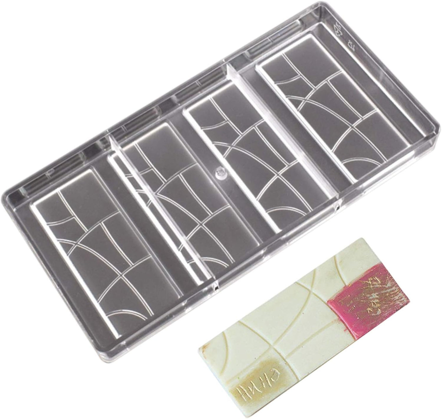 Grainrain polycarbonate chocolate mold polycarbonate chocolate bar mould 4 cavities (19394)