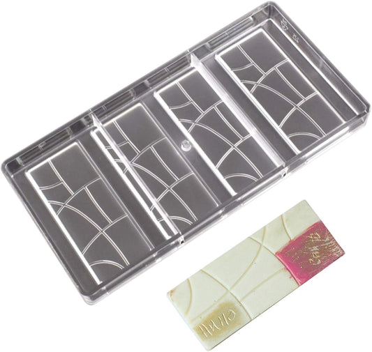 Grainrain polycarbonate chocolate mold polycarbonate chocolate bar mould 4 cavities (19394)