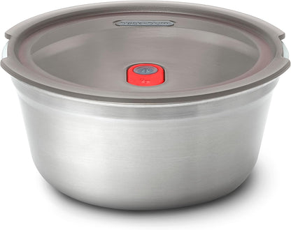 BLACK + BLUM Lunch Bowl - Reusable Meal Prep Containers for Picnic & Camping - Microwavable Stainless Steel Lunch & Dinner Food Storage Box with Leak Proof Lid - Dishwasher & Oven Safe - Medium 32oz
