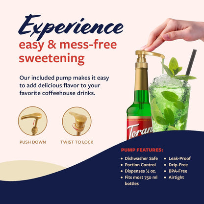 Torani Lime Syrup for Drinks, Flavoring for Iced Tea, Limeade, and Sodas, Pump Included, 25.4 Oz