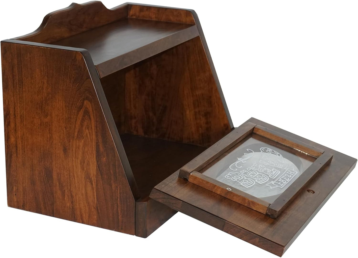 DutchCrafters Wooden Bread Box for Kitchen Countertop, Bread Storage for Homemade Bread Holder for Kitchen Counter - Amish Made in USA (Cherry with Michael's Cherry)