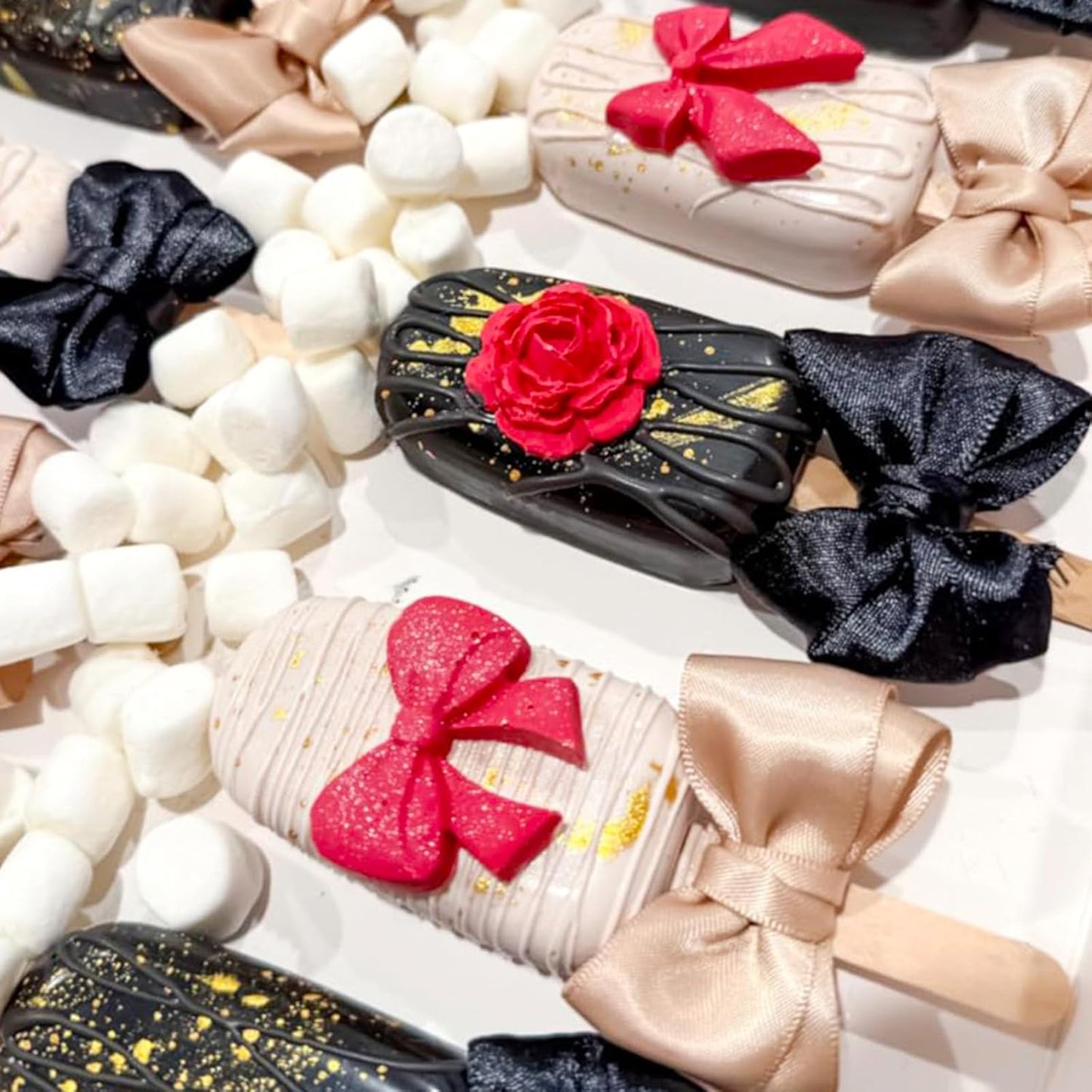 3pcs Large Silicone Popsicle Molds Set,BZIDII 4 Cavities Cake Pop Molds,Oval Ice Cream Bar Mold Ice Pop Cakesicle Molds Silicone with 100 Wooden Sticks & 100 Bags &100 Twist Ties(Green)