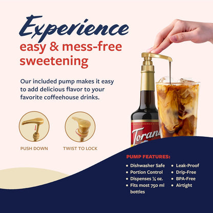 Torani Coffee Syrup, Tiramisu Flavoring for Drinks, Glass Bottle with Pump Included, 25.4 Fl Oz