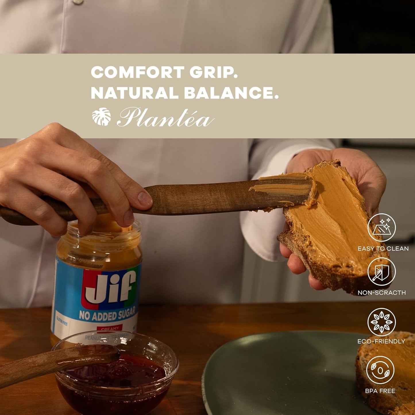 Skinny Wooden Spurtle Set of 2 for Sourdough Starter – Handcrafted Wooden Sourdough Stir Stick & Spatula – Multipurpose Spurtle for Bread Dough Mixing, Cooking & Baking Tools Set