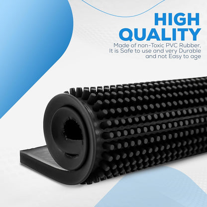 Black Rubber Bar Mat Set of 1 (18x12 Inches) | Drying, Durable, and Stylish Spill Mats for Bars, Restaurants, Coffee Shops, Bar Mats for Countertop and Table Top, Non-Slip & Non-Toxic Mats