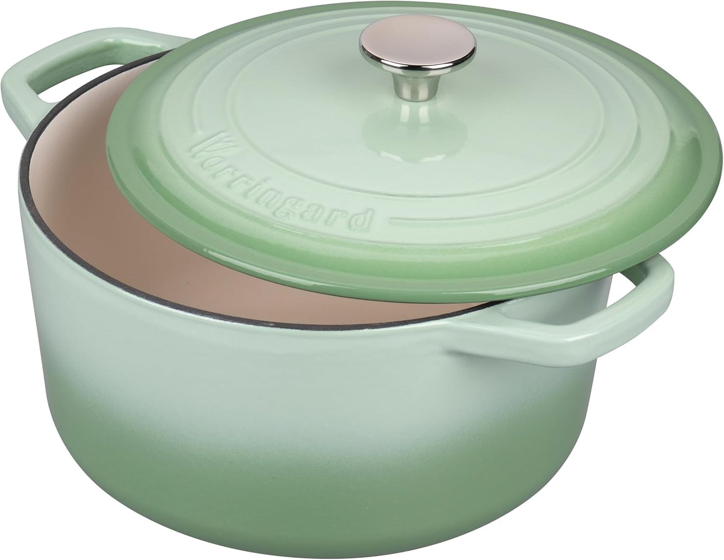 Enameled Cast Iron Dutch Oven Pot with Lid, for Bread Baking, Round Bread Oven- include Sourdough Bread Baking Supplies Set, 6QT, Green