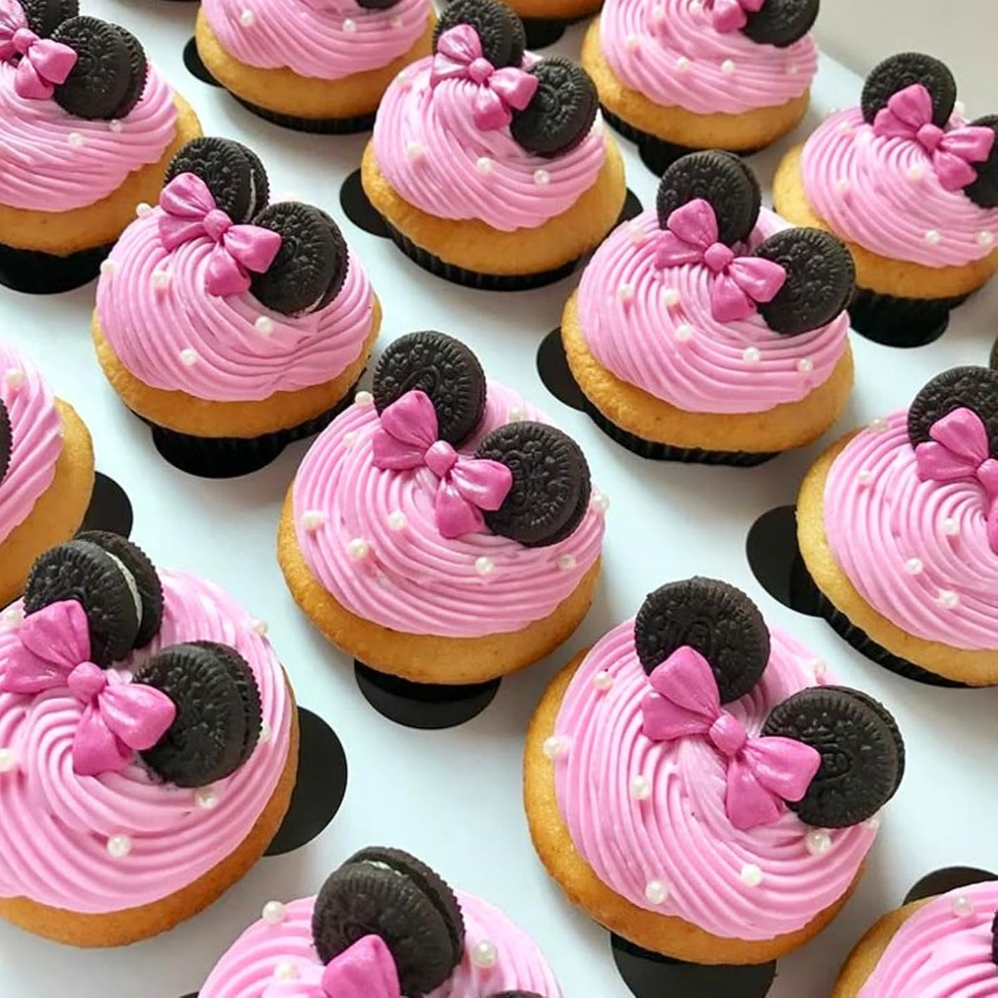 Bow Chocolate Silicone Molds, 4 Pack 96 Cavities Mini Bows Sugar Candy Molds Bowknot Cake Pop Mold DIY Cupcake Toppers Cake Decorating for Birthday Wedding Party