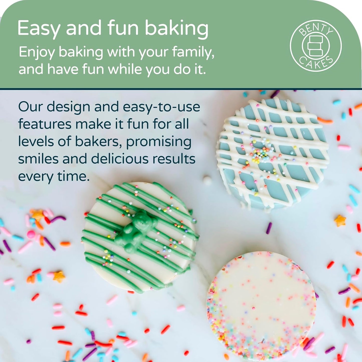 Benty Cakes – The Original CakePuck Bonus Bundle Set – Better than a Cake Pop! Make Chocolate Covered Desserts – BPA Free Silicone – Includes 1 Mold Set, 2 Trays and 2 Scrapers – Pink